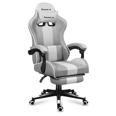 39. Huzaro Force 4.7 Gaming-Stuhl aus weißem Netzgewebe