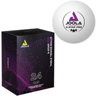 6. JOOLA PRO 3-STERNE-TISCHTENNISBÄLLE 24 STÜCK WEISS