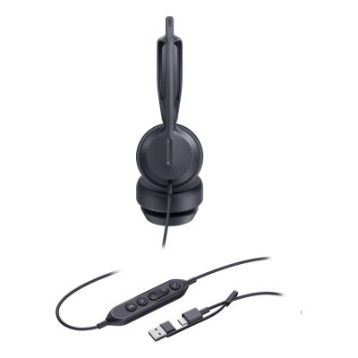 4. Yealink UH42 Dual UC USB-C/A Headset mit Kabel und Kopfbügel für Anrufe und Musik, USB Typ-C / USB Typ-A, Schwarz