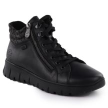 Rieker N1305-00 Damen-Stiefeletten aus Leder, wasserdicht, schwarz