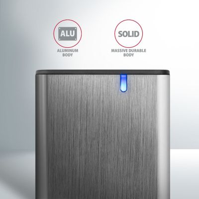 5. AXAGON EEM2-SG2 RAW BOX Externes Gehäuse für M.2-SSD, USB-C 3.2 Gen 2 – silber