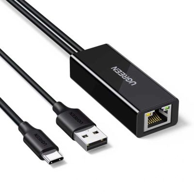 Ugreen USB-C auf RJ45 10/100 Mbit/s Netzwerkadapter – Schwarz