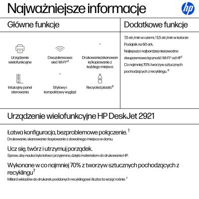 12. HP DeskJet 2921 All-in-One Drucker (A24HWB)