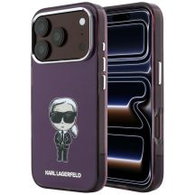 Karl Lagerfeld IML Ikonik Sketch Print MagSafe Hülle für iPhone 18 Pro / 17 Pro – burgunderfarben