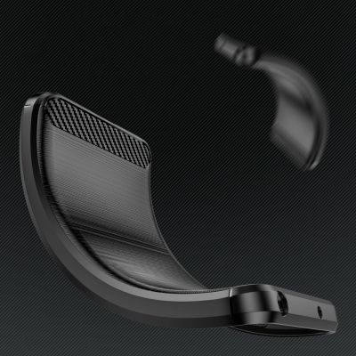 4. Carbon Case für Motorola Moto G Power 2023 flexible Silikon-Carbon-Hülle schwarz
