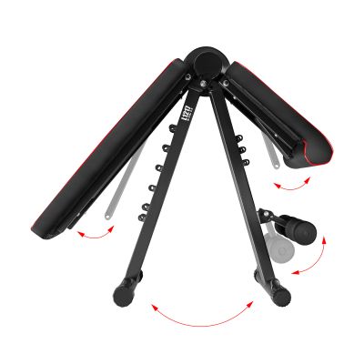 4. L1217 HMS Verstellbare, klappbare Kabelzug-Trainingsbank