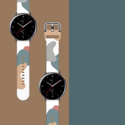 3. Strap Moro für Samsung Galaxy Watch 40 / 41 / 42 / 43 / 44 mm Silikonarmband Uhrenarmband - Muster 2