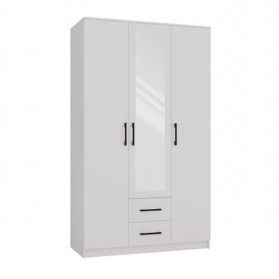ROMANA KLEIDERSCHRANK 120X205 WEISS MIT SPIEGEL