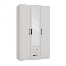 ROMANA KLEIDERSCHRANK 120X205 WEISS MIT SPIEGEL