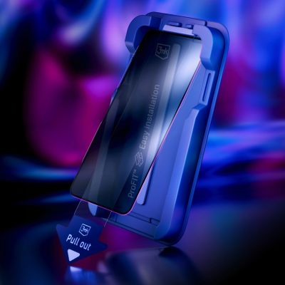 11. 9H-gehärtetes Glas mit 3MK HardGlass Max Sichtschutzfilter für iPhone 15 Pro