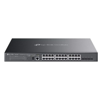 TP-Link SG5428XMPP Managed Network Switch L3 Gigabit Ethernet (10/100/1000) PoE-Unterstützung Schwarz