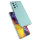 4. Spring Case Cover Gel Cover mit farbigem Rahmen für das Samsung Galaxy A73 dunkelblau