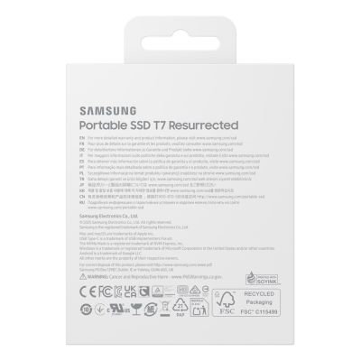 9. Samsung T7 Resurrected 2TB Silver Externe SSD-Festplatte