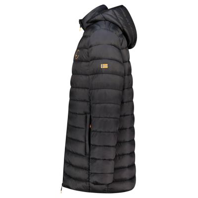 3. Geographical Norway Herrenjacke AMIGOMAP LONG HOOD DB BLACK MEN 233 BLACK (WZ5085H/GN-NOIR)