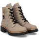 4. Gefütterte Damen-Ankle-Boots, Hahnentrittmuster, Beige, Rieker 72617-60