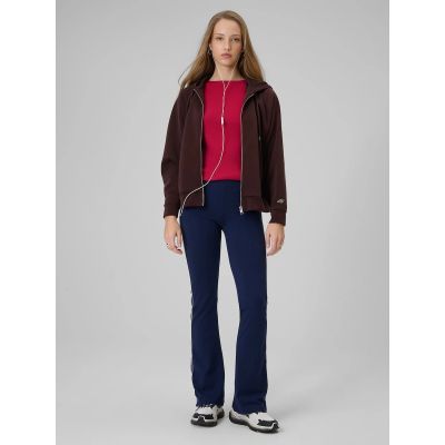 3. Damen Langarm-Strickpullover mit schmaler Rippstrickbündchen, Größe 4F 4FRAW25TLONF656-53S