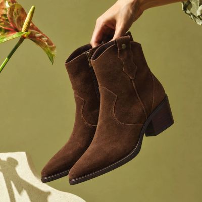 15. Braune Damen-Leder-Cowboystiefel Big Star SS274463