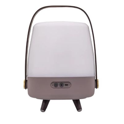 5. Kooduu Lite-up PLAY Mini Tragbarer Mono-Lautsprecher Beige, Weiß, Holz 8W