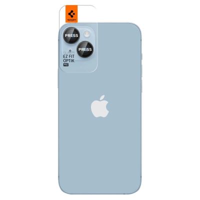 6. Spigen Glas.tR EZ Fit Optik Kameraschutz für iPhone 14 / Plus / 15 / Plus – Schwarz 2 Stk.