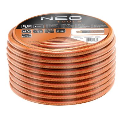 3. Neo Tools Gartenschlauch 1/2" x 50 m 4-lagig