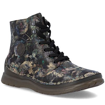 7. Gefütterte Damen-Ankle-Boots mit Blumenmuster Rieker 53632-90