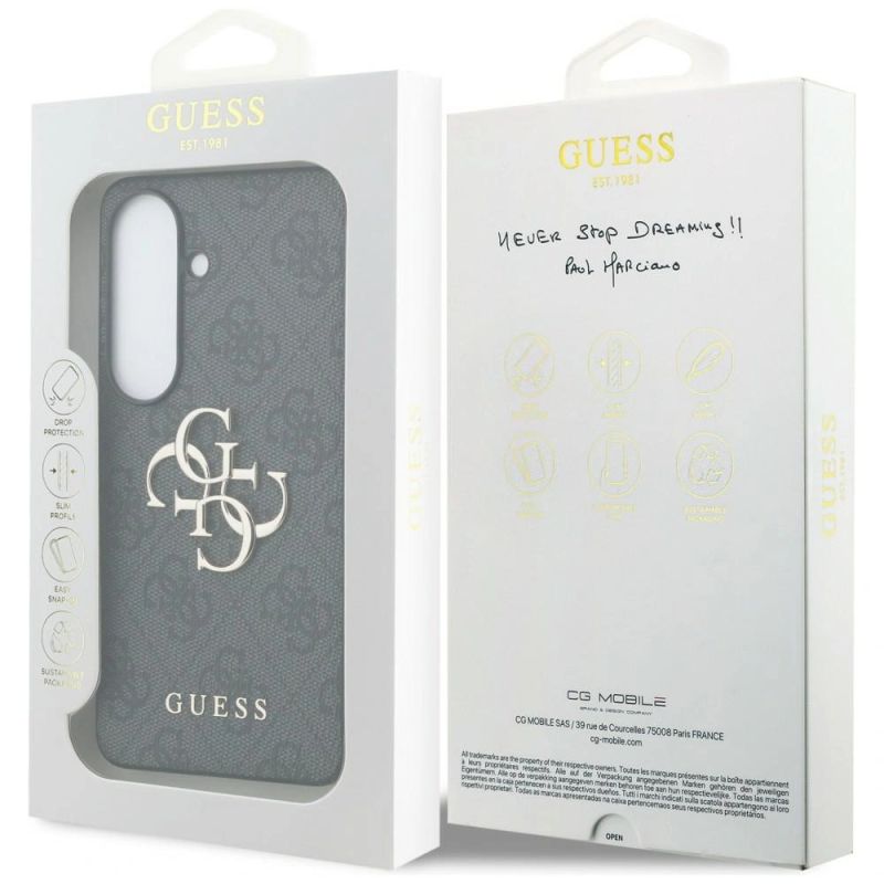 8. Guess 4G Big Metal Logo Hülle für Samsung Galaxy S26 Plus - Schwarz