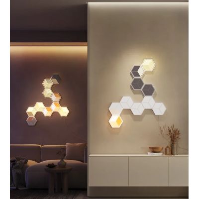4. Govee H606A Glide Hexagon Light Panels Ultra 7er-Pack | LED-Beleuchtung | RGBIC, 2,4-GHz-WLAN, Bluetooth