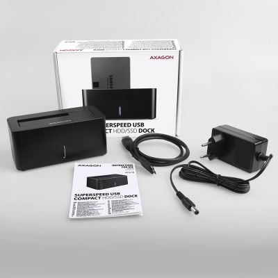 14. Axagon ADSA-SN Festplatten-Dockingstation, USB 3.2 Gen 1 (3.1 Gen 1) Type-A, Schwarz