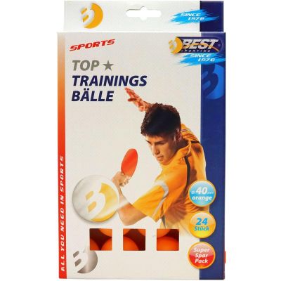 3. BEST SPORTING TRAINING TISCHTENNISBÄLLE 24 STÜCK ORANGE