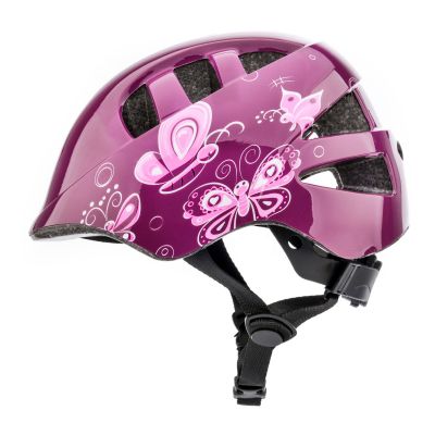 9. Meteor KS08 Pink Butterflies Fahrradhelm 24900-24901