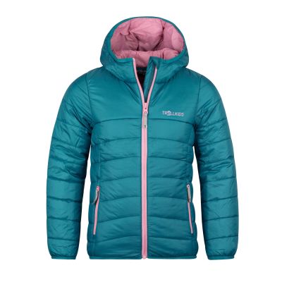 Ultraleichte Übergangsjacke für Mädchen Trollkids Girls Eikefjord Jacket teal/mauve (464-334)