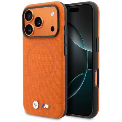 BMW M FW MagSafe Hülle mit Metalllogo für iPhone 17 Pro – Orange