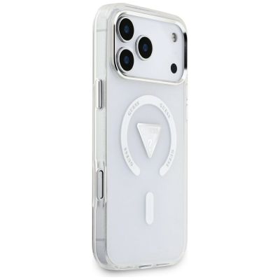4. Guess IML Gradient Triangle Logo MagSafe Hülle für iPhone 17 Pro Max - Transparent