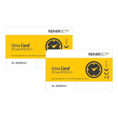 2. Reiner SCT timeCard Premium Karte MIFARE DESFire EV3 RFID-Etikett Schwarz, Weiß, Gelb 25 Stück.