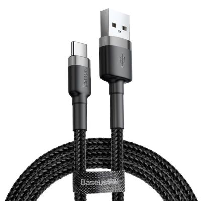 2. BASEUS USB-KABEL AUF USB-C-KANAL 3A 1M GRAU-SCHWARZ