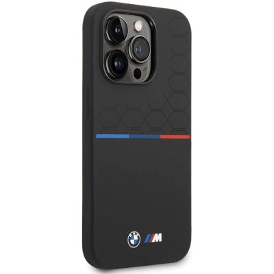 4. BMW Silikon-Musterhülle für iPhone 15 Pro – Schwarz