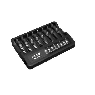 2. XTAR Ladegerät für Li-Ion 3,6 V / 3,7 V / 1,5 V und 1,2 V Ni-MH Akkus - 8 Kanäle MX8