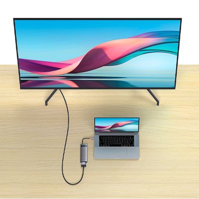 24. Baseus Metal Gleam Series HUB 7-in-1 Dockingstation USB Typ C - 1 x HDMI / 1 x VGA / 3 x USB 3.2 Gen. 1 / 1 x Power Delivery / 1 x RJ-45 Ethernet grau (WKWG040013)