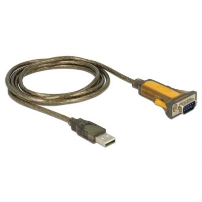 DeLOCK 65840 Parallelkabel, Schwarz/Gelb, 1,5 m, USB Typ-A, DB-9