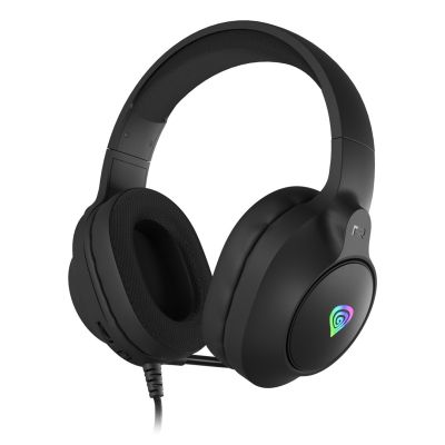 5. GENESIS NEON 213 Headset, kabelgebunden, für Telefonate/Musik, USB Typ-A, Schwarz