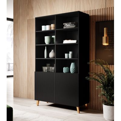 3. PAFOS Regal 100x40xH176,5 schwarz matt