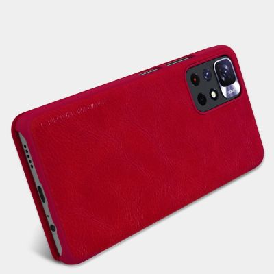 17. Nillkin Qin Case Klapphülle für Xiaomi Redmi Note 11T 5G / 11S 5G / 11 5G (China) / Poco M4 Pro 5G – Schwarz