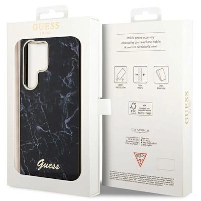 9. Guess GUHCS23LPCUMAK S23 Ultra S918 schwarz/schwarzes Hardcase Marble