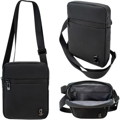 Umhängetasche P8312-0 aus PU, schwarz, SEMI LINE