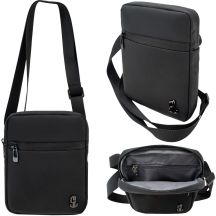 Umhängetasche P8312-0 aus PU, schwarz, SEMI LINE