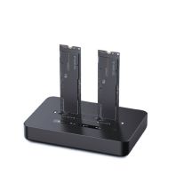 GEMBIRD Dual-Dockingstation für M.2 SATA- und NVMe-SSD-Laufwerke, Schwarz