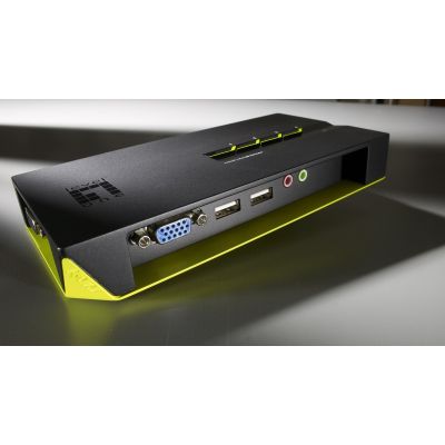 3. LevelOne KVM-0421 KVM-Switch Schwarz, Grün