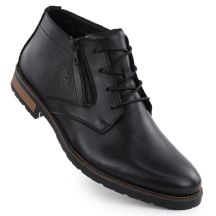 Herren-Ankle-Boots aus Leder, ungefüttert, schwarz, Rieker14609-00