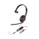 16. POLY Blackwire 5210 Einohr-USB-C-Headset + 3,5-mm-Klinkenstecker + USB-C/A-Adapter