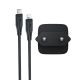 18. Acefast A118 30W GaN USB-C Wandladegerät mit 1,2 m USB-C-auf- Lightning Kabel – Schwarz
